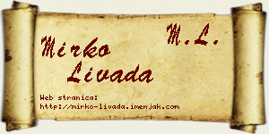 Mirko Livada vizit kartica